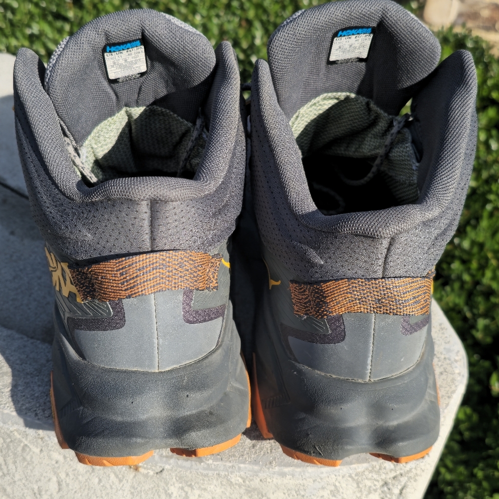 Hoka Men's Shoes - Gray and Orange 12D - Picture 4 of 9
